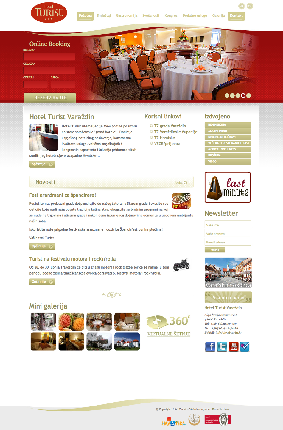 Hotel Turist - stara web stranica