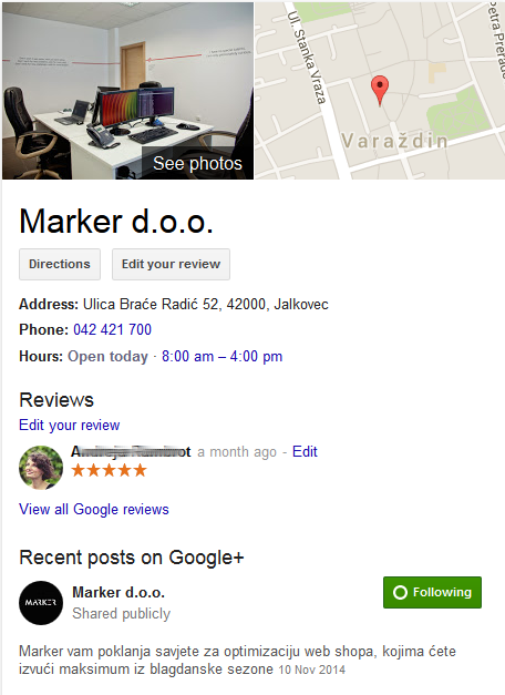 Google Local review