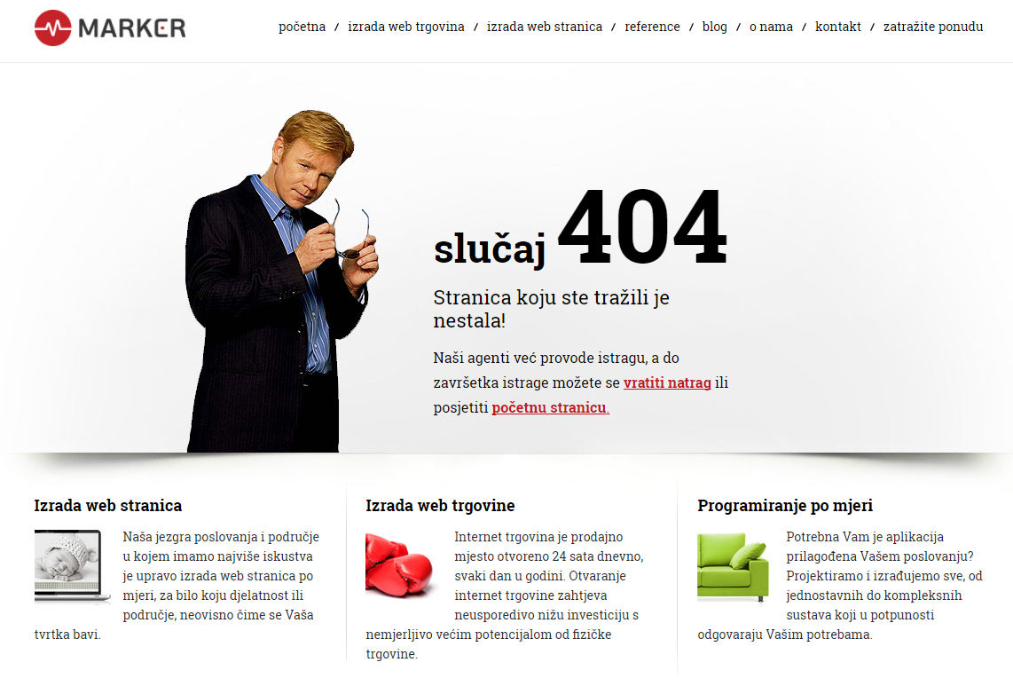 Marker 404 stranica
